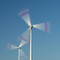 Windkraftanlagen in Bewegung