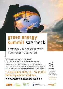 Plakat green energy summit saerbeck